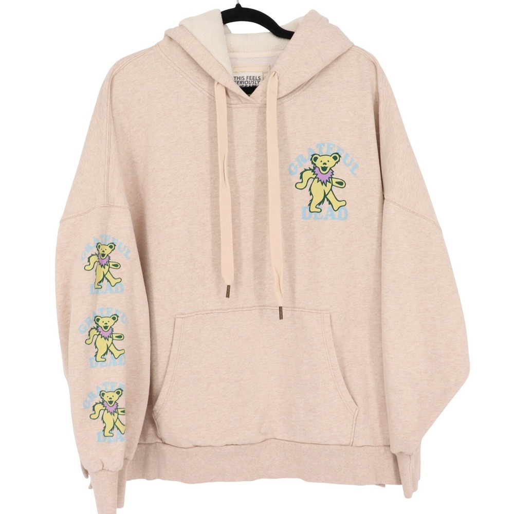 American Eagle Grateful Dead Dancing Bears Hoodie Size L Oversized Sweatshirt - Picture 1 of 6